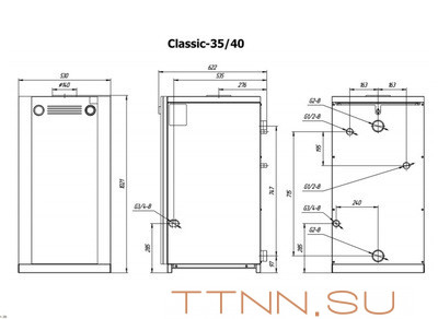 Напольный газовый котел Лемакс Classic-35V