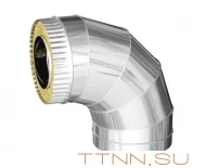 Сэндвич-отвод угол 90° Ф120х200