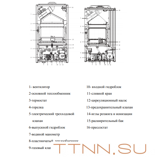 Настенный газовый котел MIZUDO M24ТH OpenTherm Настенный газовый котел MIZUDO M24ТH OpenTherm