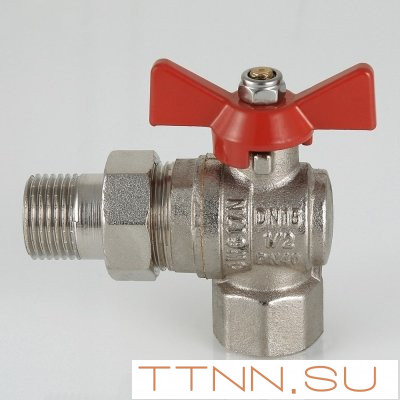 Кран шаровый с накидной гайкой угловой Valtec 1/2 VT.228.N.04