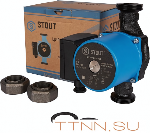 Насос для отопления STOUT 25/40-180 (SPC-0010-2540180) Насос для отопления STOUT 25/40-180 (SPC-0010-2540180)