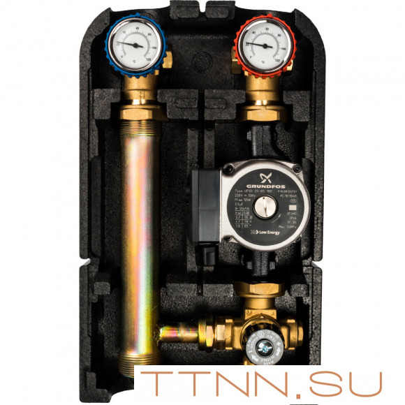 Насосно-смесительный узел с байпасом насос STOUT Grundfos UPSO 25-65 130 SDG-0002-002502