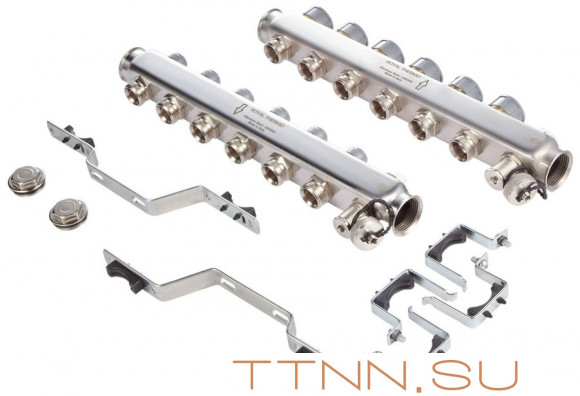 Для отопления Royal Thermo 1" ВР-3/4" НР, 10 выходов, нерж. (RTE 51.110) Для отопления Royal Thermo 1" ВР-3/4" НР, 10 выходов, нерж. (RTE 51.110)