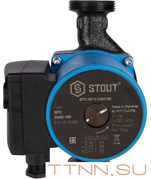 Насос для отопления STOUT 25/60-180 (SPC-0010-2560180) Насос для отопления STOUT 25/60-180 (SPC-0010-2560180)