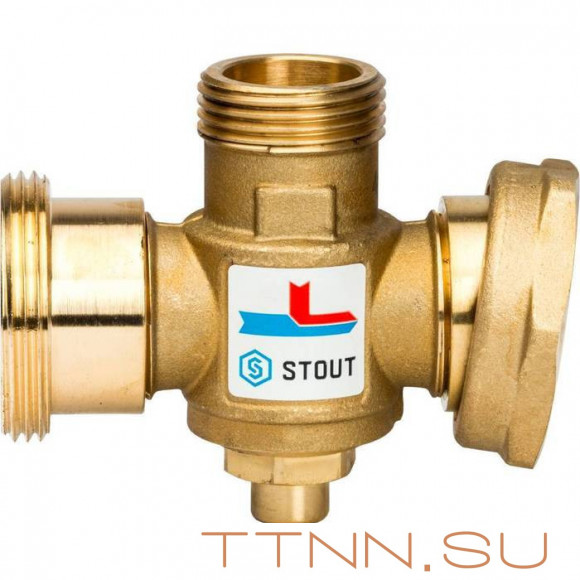 Смесительный клапан STOUT G 1 1/2M-G 1 1/2F-G 1 M 70°С Смесительный клапан STOUT G 1 1/2M-G 1 1/2F-G 1 M 70°С