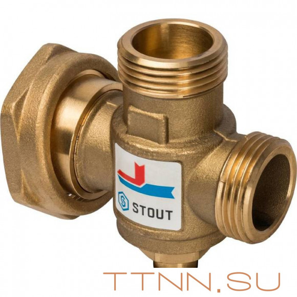 Смесительный клапан STOUT G 1 M-G 1 1/2 F-G 1 M 70°С Смесительный клапан STOUT G 1 M-G 1 1/2 F-G 1 M 70°С