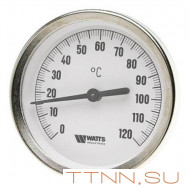 Термометр биметаллический с погружной гильзой Watts F+R801 (T) 63/50 резьба с самоуплотнением