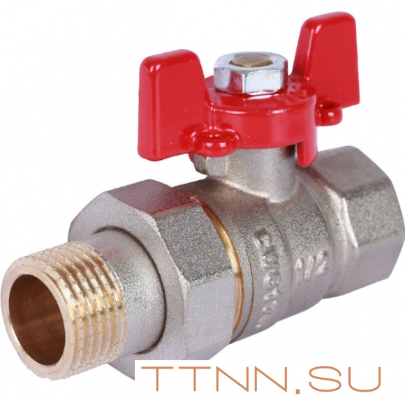 Кран шаровой ROMMER с накидной гайкой 3/4" RBV-0005-0510220 FM