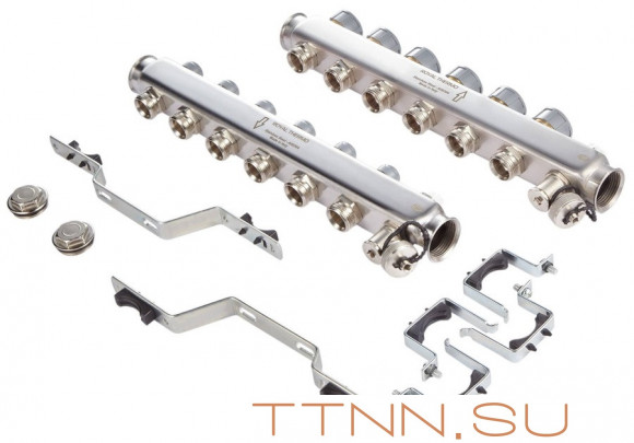 Для отопления Royal Thermo 1" ВР-3/4" НР, 6 выходов, нерж. (RTE 51.106)