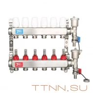 Коллекторная группа с расходомерами Vieir 9 выходов (НЕРЖ) VR113-09A