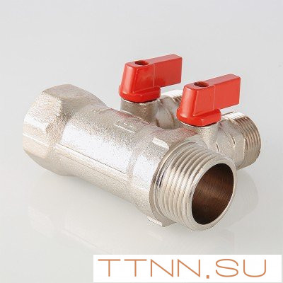 Коллектор с отсекающими кранами Valtec 1"х2 выхода Евроконус 3/4 VTc.580.NE.0602 Коллектор с отсекающими кранами Valtec 1"х2 выхода Евроконус 3/4 VTc.580.NE.0602