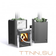 Дровяная печь Ермак Элит 20-ПС, нерж.сталь