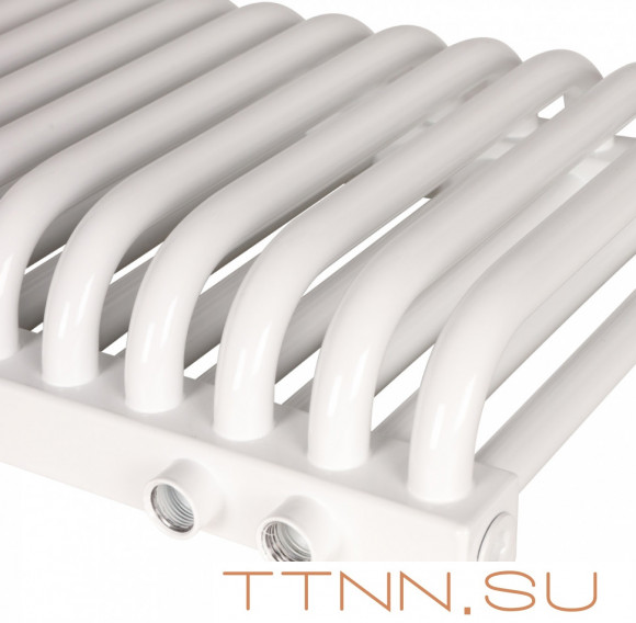 Стальной трубчатый радиатор 2-колончатый Rommer RST 2030/14 нижнее правое подключение RAL9016 Стальной трубчатый радиатор 2-колончатый Rommer RST 2030/14 нижнее правое подключение RAL9016