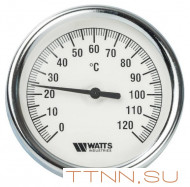 Термометр биметаллический с погружной гильзой Watts F+R801 (T) 80/75