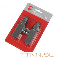 Набор вентелей Royal Thermo CUBE, ОСЕВОЙ, (2 шт) хром