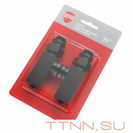 Набор вентелей Royal Thermo CUBE, ОСЕВОЙ, (2 шт) черный