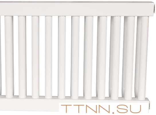 Стальной трубчатый радиатор 2-колончатый Rommer RST 2030/24 боковое подключение RAL9016