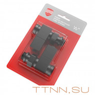 Набор вентелей Royal Thermo CUBE, ПРЯМОЙ, (2 шт) черный