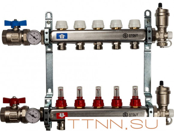 Коллектор с расходомерами STOUT SMS 0907 000005 Коллектор с расходомерами STOUT SMS 0907 000005