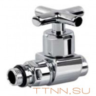 Ручной регулировки вентиль Royal Thermo прямой, хром, ручка крестовина 1/2