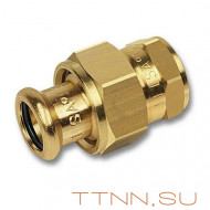 Пресс-фитинг Sanha, бронза, сгон ВПр-ВР с плоск.упл. 22x1 для медных труб прессовой Пресс-фитинг Sanha, бронза, сгон ВПр-ВР с плоск.упл. 22x1 для медных труб прессовой