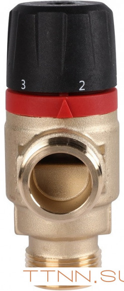 Смесительный клапан Rommer 3/4" НР 20-43°С KV 1,6 (RVM-0121-164320) боковое смешивание