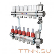 Для отопления VALTEC 1"х10 вых. Евроконус 3/4" с расходомерами в сборе Для отопления VALTEC 1"х10 вых. Евроконус 3/4" с расходомерами в сборе