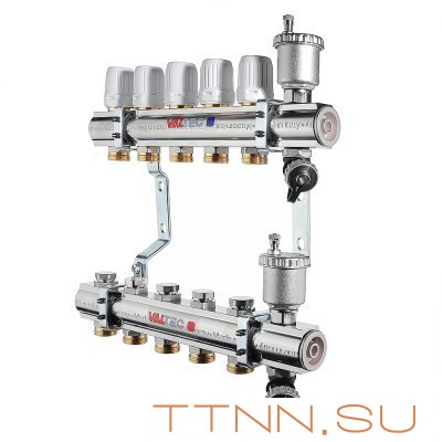 Для отопления VALTEC 1"х11 вых. Евроконус 3/4"