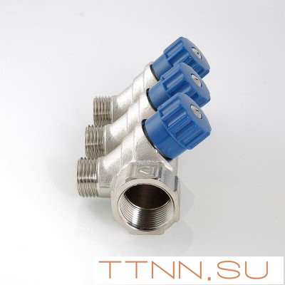 Коллектор с регулировочными вентилями и наружной резьбой Valtec 1*3*1/2  VT.560.N Коллектор с регулировочными вентилями и наружной резьбой Valtec 1*3*1/2  VT.560.N