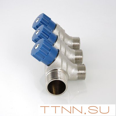 Коллектор с регулировочными вентилями и наружной резьбой Valtec 1*3*1/2  VT.560.N Коллектор с регулировочными вентилями и наружной резьбой Valtec 1*3*1/2  VT.560.N