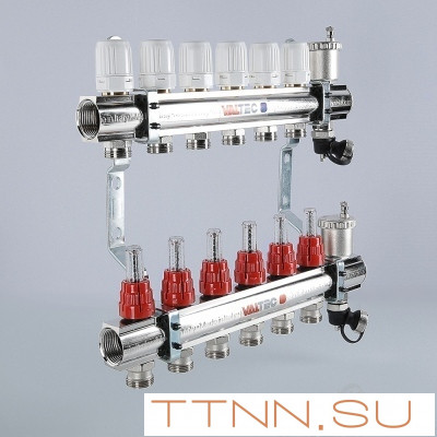 Для отопления VALTEC 1"х12 вых. Евроконус 3/4"с расходомерами в сборе Для отопления VALTEC 1"х12 вых. Евроконус 3/4"с расходомерами в сборе