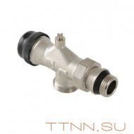 Клапан термостатический угловой с осевым управл предварит настройкой c воздухоотвод Valtec 1/2 VT.049.NE.04