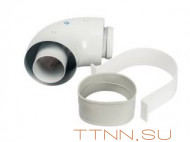 Отвод коаксиальный STOUT 90° D 60/100 Отвод коаксиальный STOUT 90° D 60/100