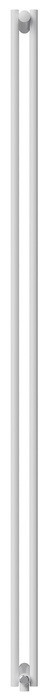 Стальной трубчатый радиатор 2-колончатый Royal Thermo Shift R22 VC2180 - 14 секц. RAL9016, нижнее 1/2