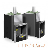 Печь для бани Уралочка 12-Н, газо-дровяная, нерж.сталь