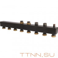 Стальной распределительный коллектор ROMMER на 4(5) отопительных контура 1 1/2", арт. RDG-0017-004045