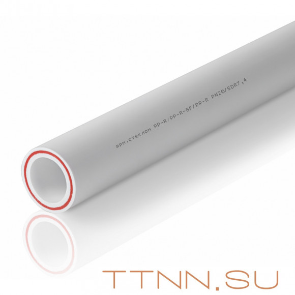 Труба полипропиленовая армированная стекловолокном Акватек 40x5.5 PN20 PP-FIBER