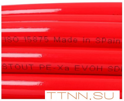 Труба сшитый полиэтилен 20 мм STOUT PEX-a 20х2,0 (бухта 520 метров) красная