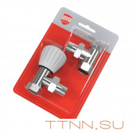 Набор ручной регулировки Royal Thermo угловой 1/2” (никель)