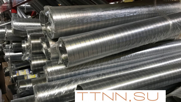 Газоход гофрированный d 90 мм (2м) из нержавеющей стали