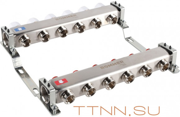 Для отопления Rommer 1"/3/4"x6 с запорными клапанами (RMS-3200-000006)