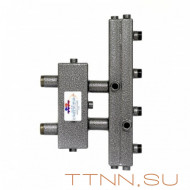 Распределительный коллектор совмещенный с гидравлическим разделителем на 2 контура, арт. ГК2V-70