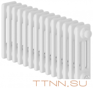 Стальной трубчатый радиатор 3-колончатый Royal Thermo Insignia VC3030 - 14 секц. RAL9016, нижнее 1/2