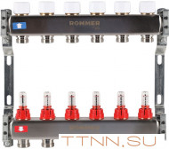 Для отопления Rommer 1"/3/4"x6 с расходомерами (RMS-1200-000006)