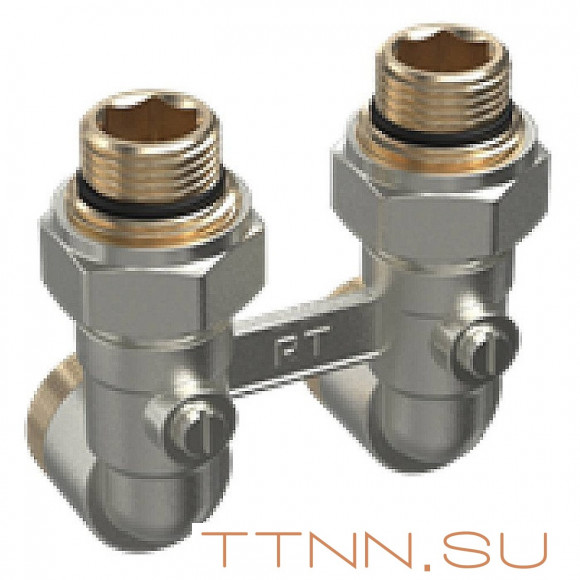 Узел нижнего подключения Royal Thermo угловой 1/2"х3/4" EK (никель)