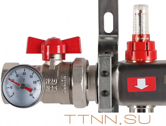 Для отопления Rommer 1"/3/4"x6 с расходомерами (RMS-1210-000006)