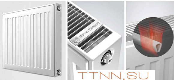 Стальной панельный радиатор Тип 33 Royal Thermo VENTIL COMPACT VC33-450-2200 RAL9016