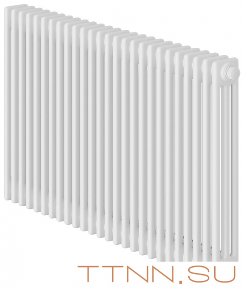 Стальной трубчатый радиатор 3-колончатый Royal Thermo Insignia VC3050 - 26 секц. RAL9016, нижнее 1/2