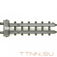 Распределительный коллектор совмещенный с гидравлическим разделителем на 7 контуров, арт. ГК7-110