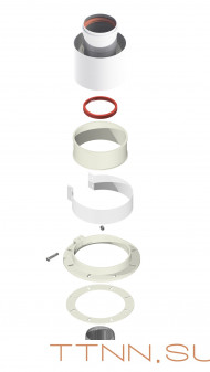 Адаптер вертикальный 60/100 для газовых котлов Ariston